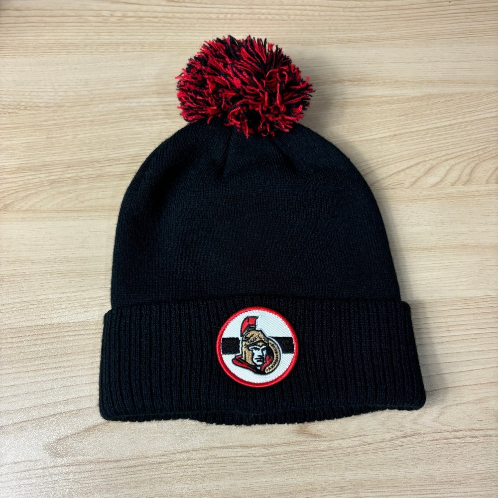 Ottawa Senators Hat Mens One Size Black Beanie Winter Adidas Hockey NHL